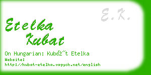 etelka kubat business card